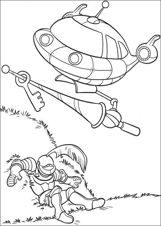 Plansa de colorat cu Micul Einstein 15 7